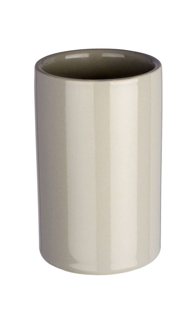 WENKO Zahnputzbecher Polaris Pastel Grey, Keramik