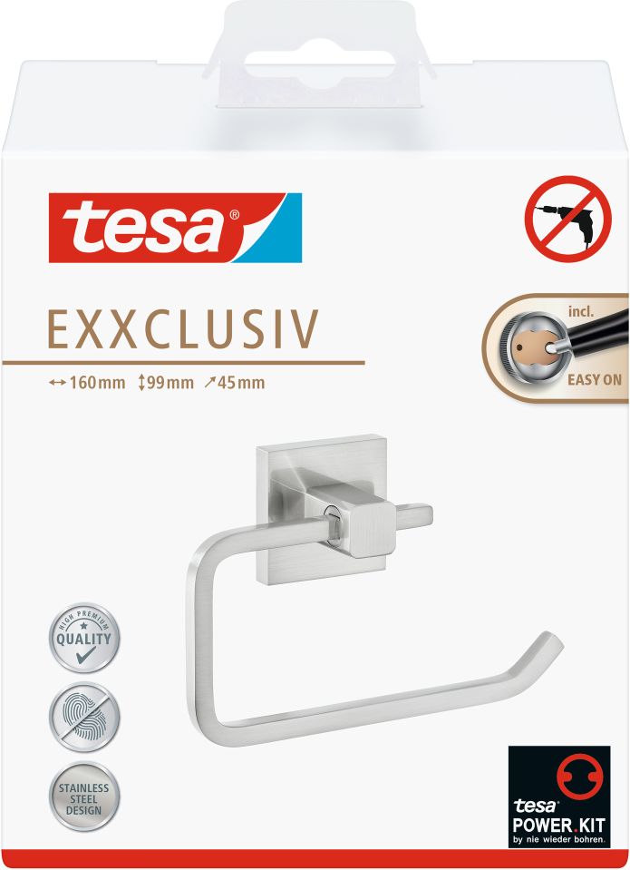 tesa® Exxclusiv Toilettenrollenhalter ohne Deckel