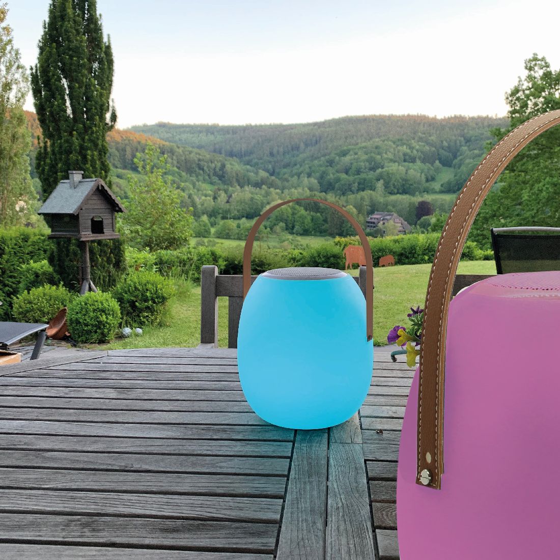 IDV Außenleuchte Akku-Leuchte W+RGB & Funk-Lautsprecher SPIKA