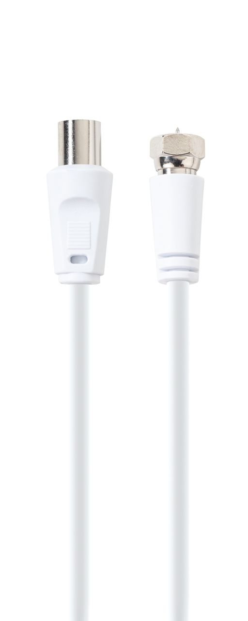 SCHWAIGER SAT/Antennen Adapterkabel (75 dB), 3 m, Weiß