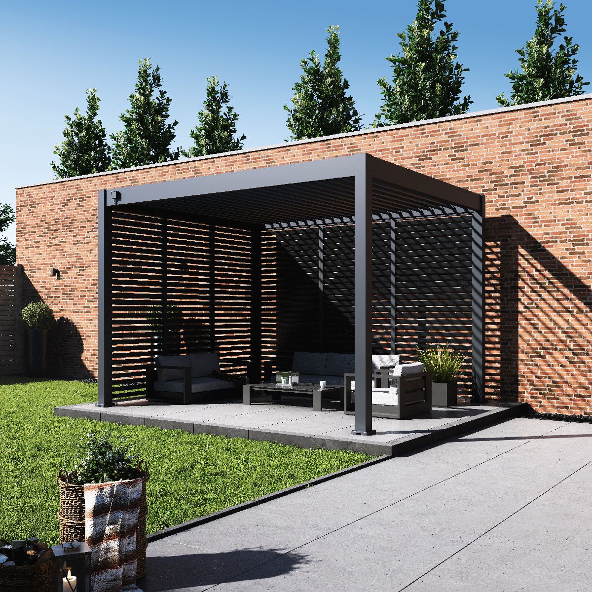 Paragon Outdoor Lamellen Sichtschutz für Pergola Grand Tuscan 10