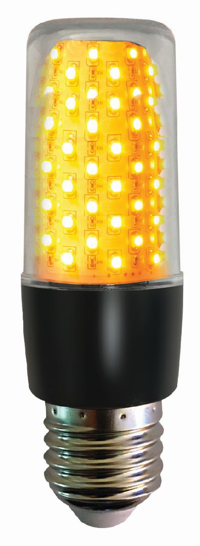 Led Duo Flammenlicht 3W E27 1800K 64SMD klar black