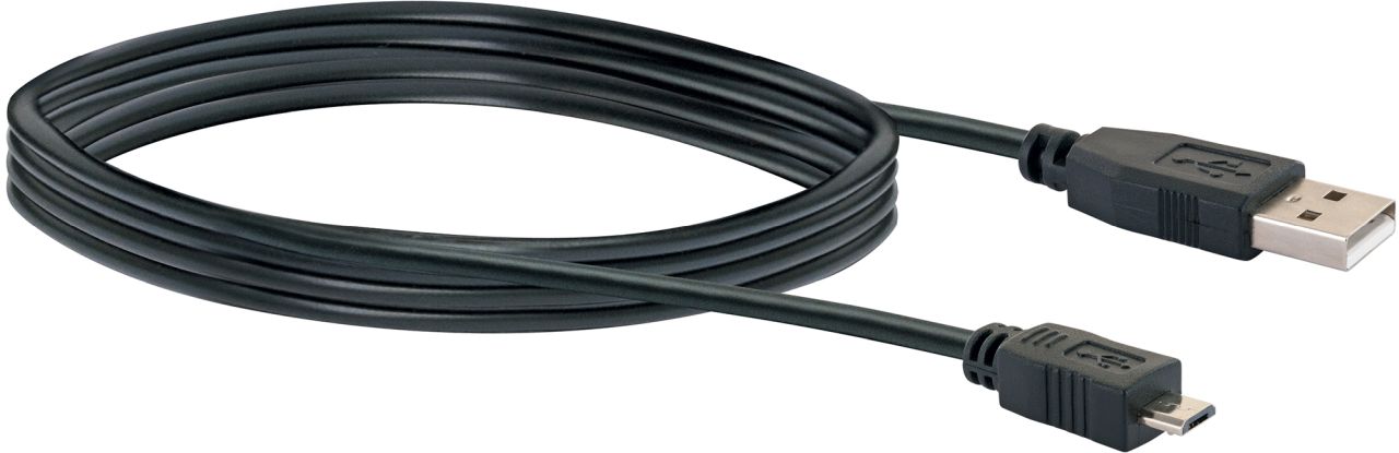 SCHWAIGER USB 2.0 Anschlusskabel, 1,8 m, Schwarz
