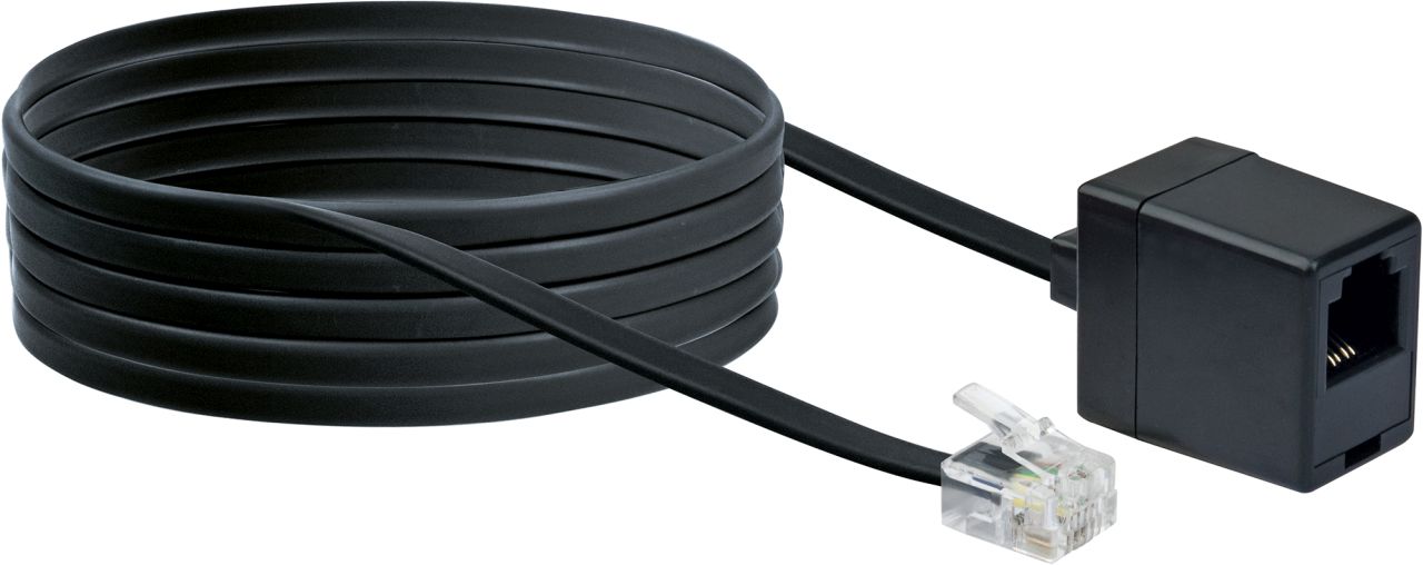 SCHWAIGER Verlängerungskabel, 10 m, Schwarz