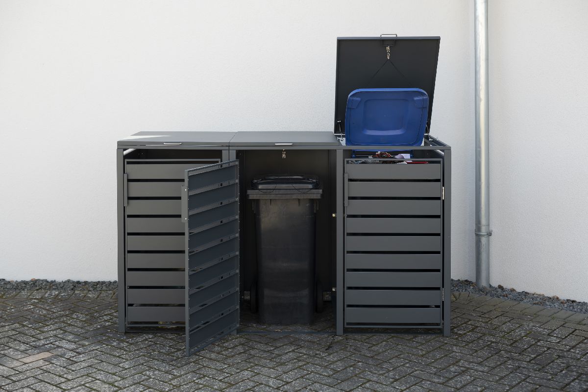Westmann Mülltonnenbox Kubus | 3x 240 L