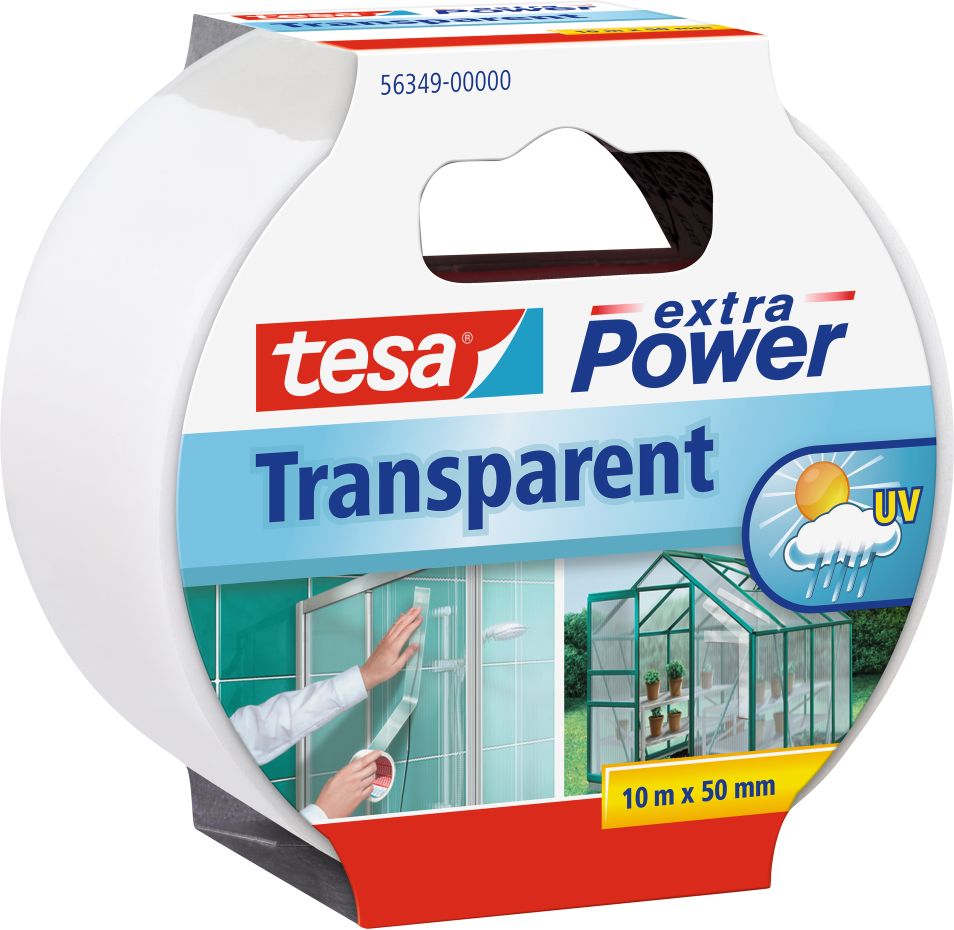 tesa® extra Power®Reparaturband transparent 10 m x 50 mm
