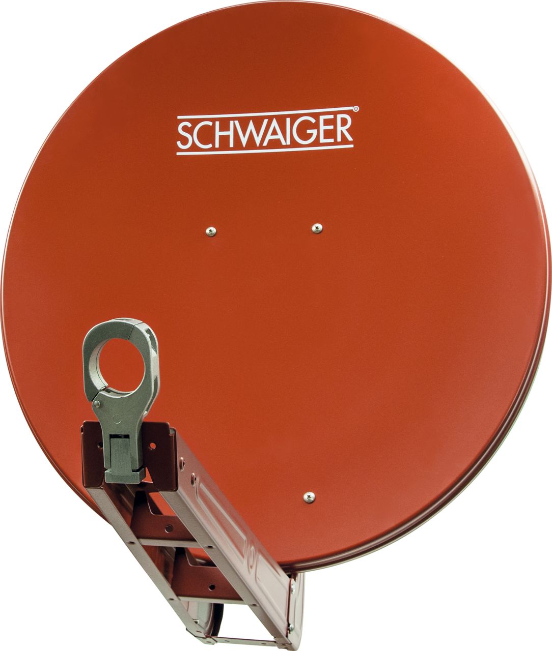 SCHWAIGER Aluminium Offset Antenne (75 cm), Ziegelrot (RAL8012)
