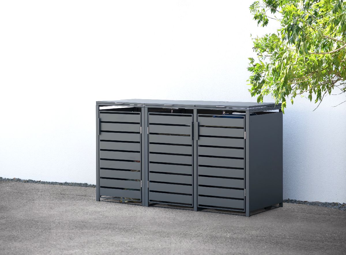 Westmann Mülltonnenbox Kubus | 3x 240 L