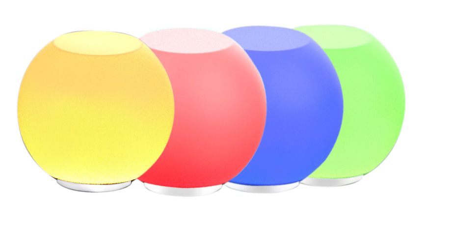 IDV Tischleuchte RGB/W Lightme Kugelform 8W 630lm/827 inkl. Fernbedienung