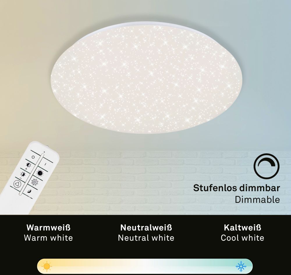 BRILONER CCT LED Sternenhimmel-Deckenleuchte - klassisch - 50cm 3328-016