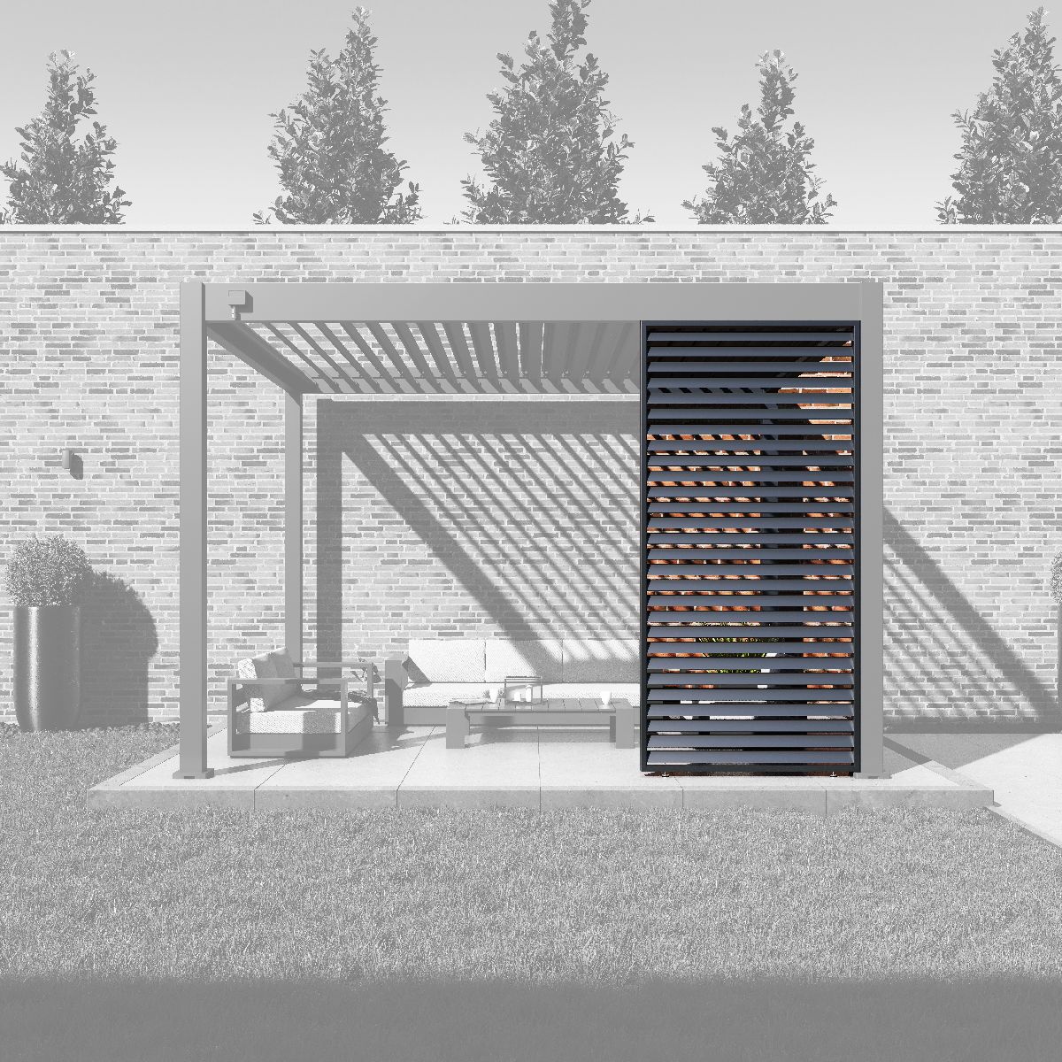 Paragon Outdoor Lamellen Sichtschutz für Pergola Grand Tuscan 10