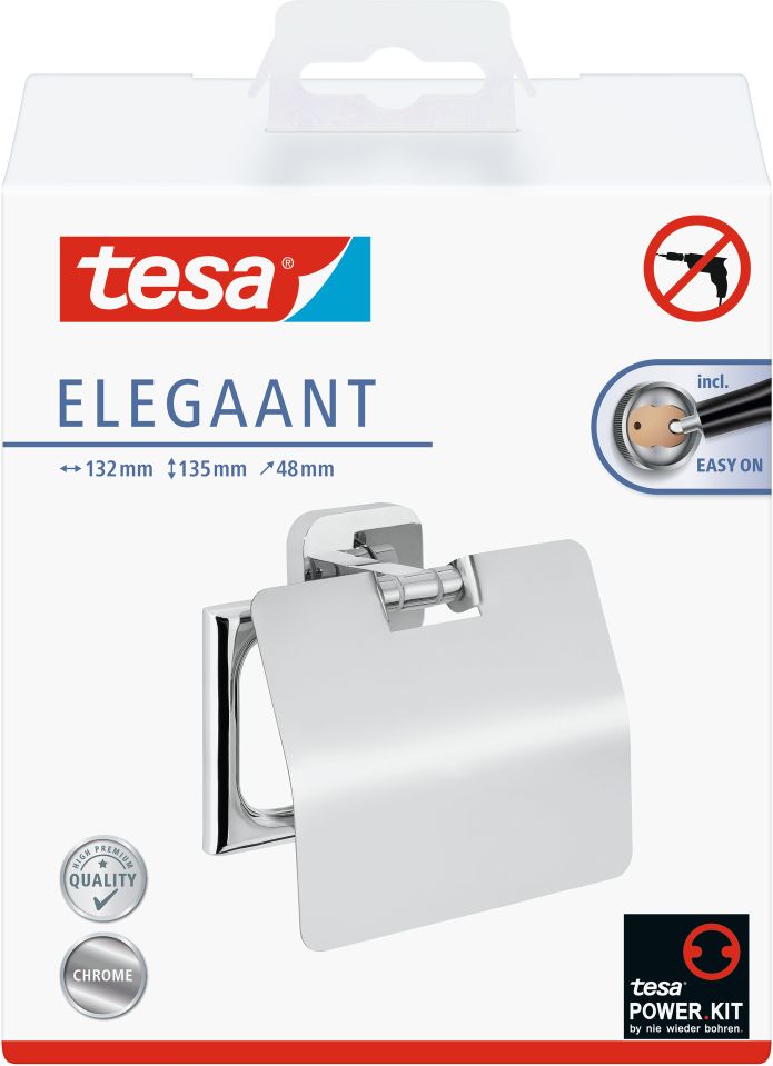 tesa® Elegaant Toilettenrollenhalter mit Deckel