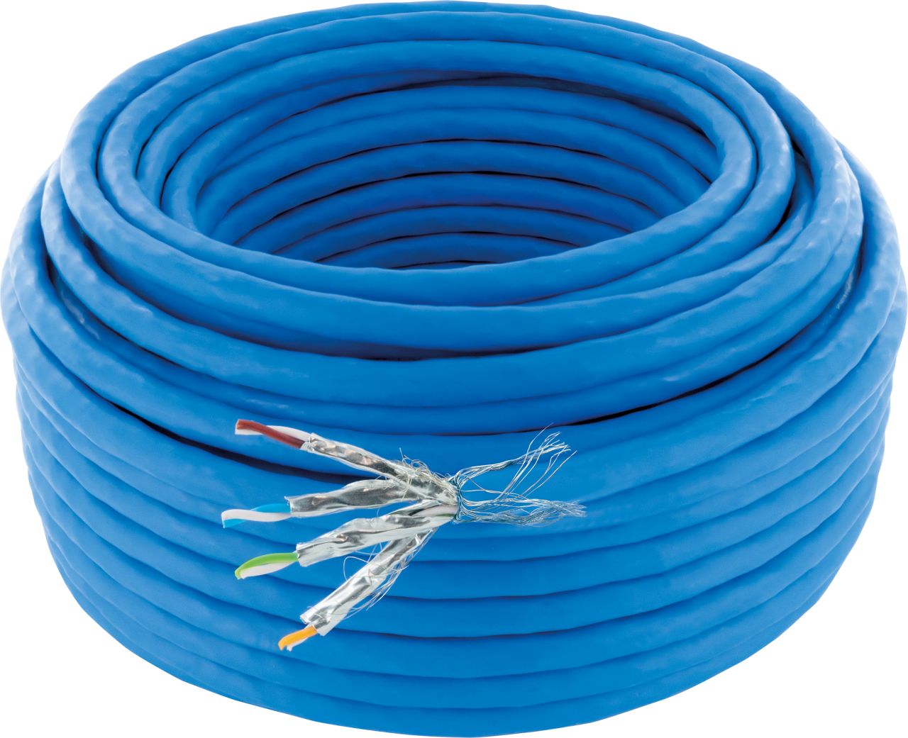 SCHWAIGER CAT 8.1 Netzwerkkabel (S/FTP), 25 m, Blau