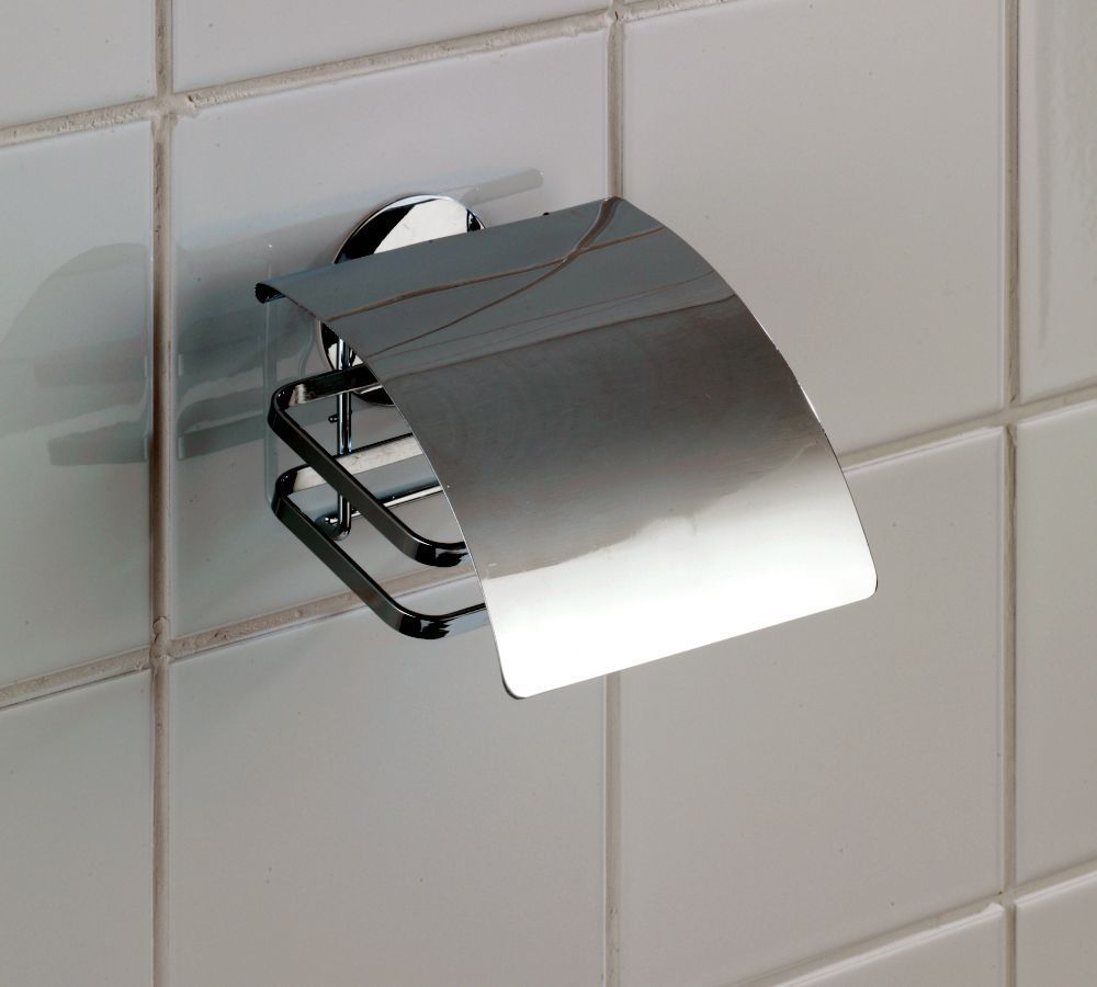 WENKO Turbo-Loc® Edelstahl Toilettenpapierhalter Cover