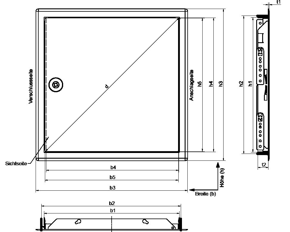 Upmann Revisionstür weiß 20 x 60 cm