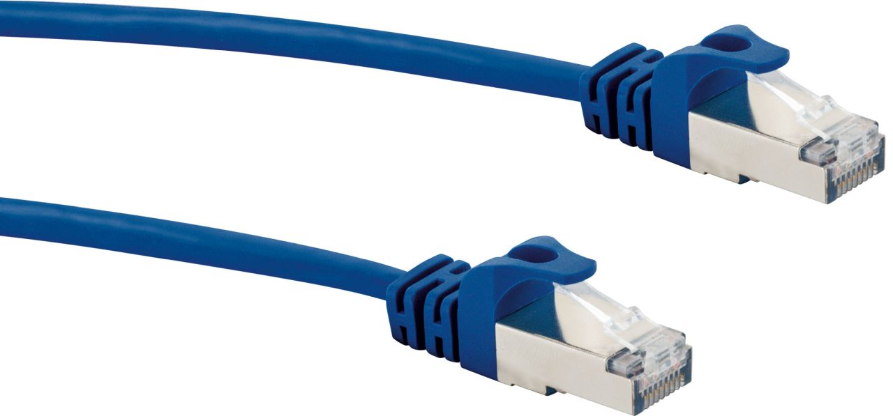 SCHWAIGER CAT 8 Netzwerkkabel (S/FTP), 2 m, Blau