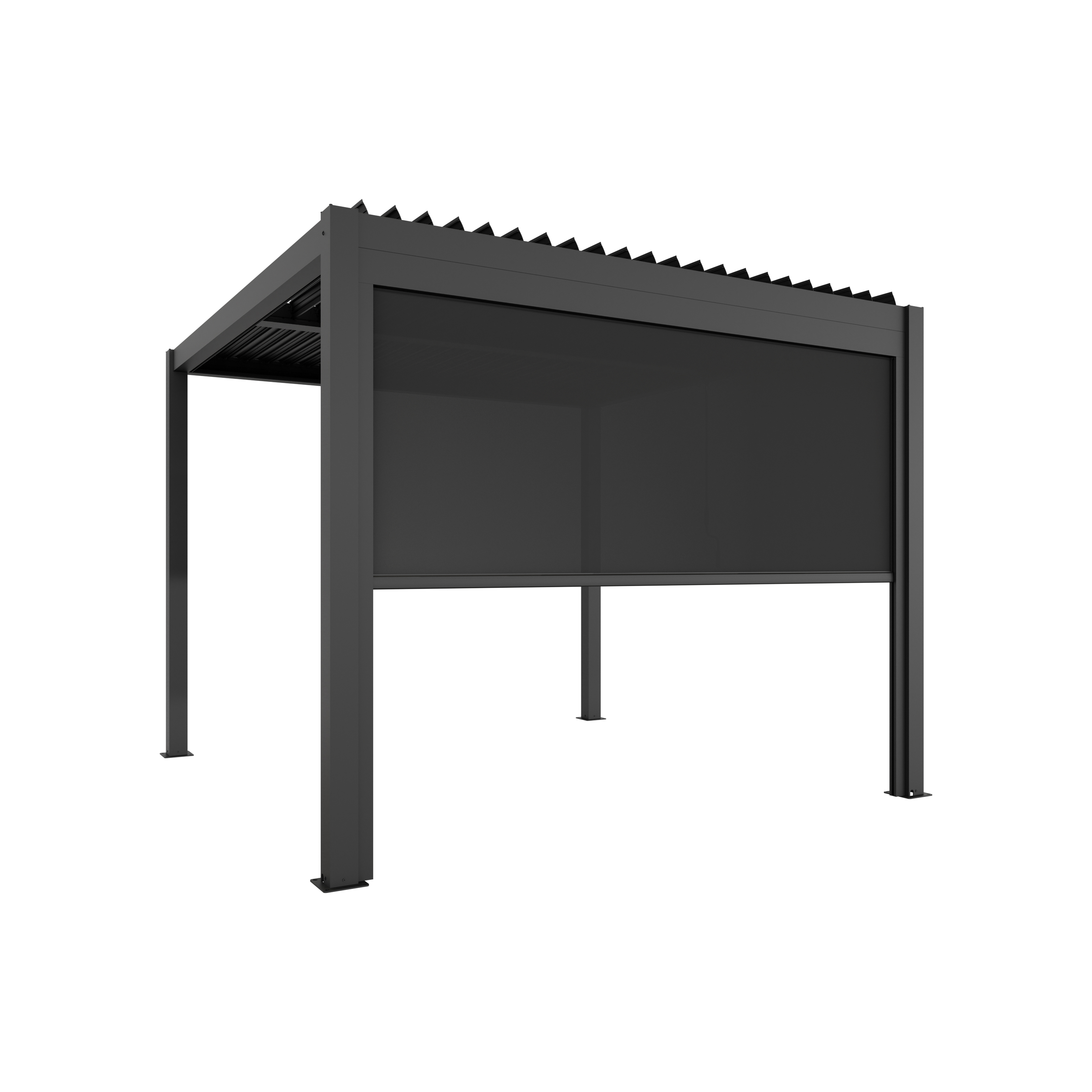 Ximax Aluminium Pergola Seitenmarkise 300 cm Dunkelgrau