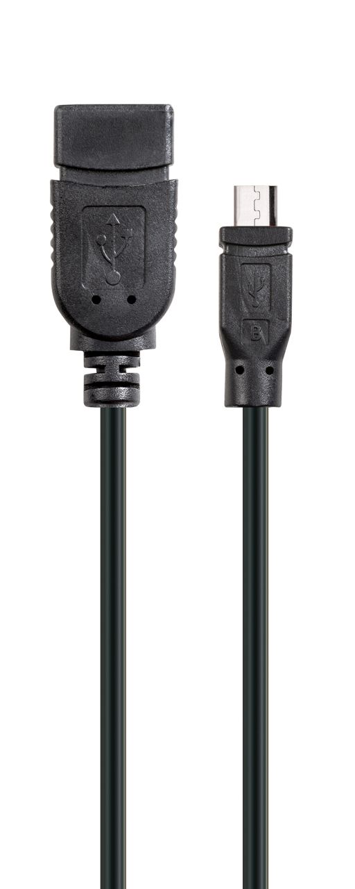 SCHWAIGER USB 2.0 OTG Adapterkabel, 0,1 m, Schwarz