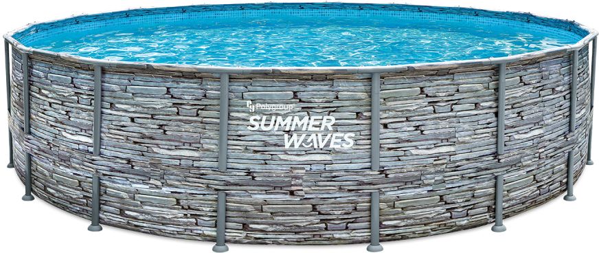 Summer Waves Elite Pool Ø 549 x 132 cm, Steingrau