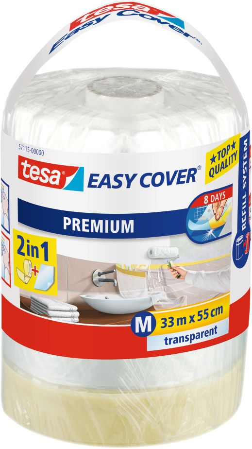 tesa® Easy Cover® Premium M Abdeckfolie Nachfüllrolle 33 m x 550 mm