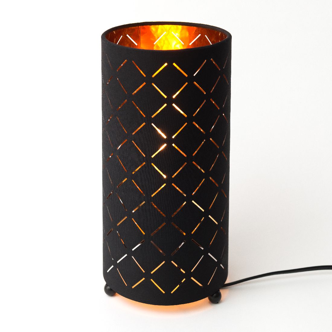 Megalight Tischleuchte Shining Flame BL/GO rund