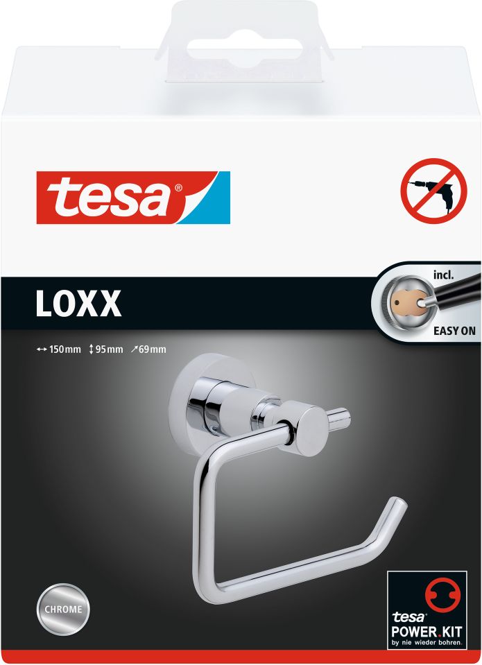 tesa® LOXX WC-Papierrollenhalter ohne Deckel