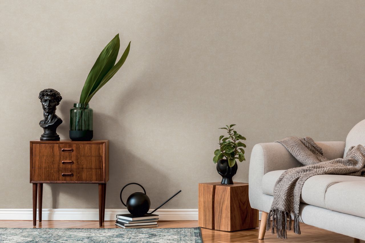 A.S. Création Vliestapete Casual Living Uni Grau matt leicht strukturiert