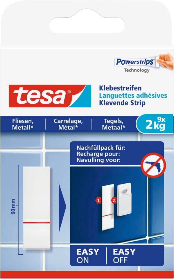 tesa® Klebestreifen Fliesen & Metall