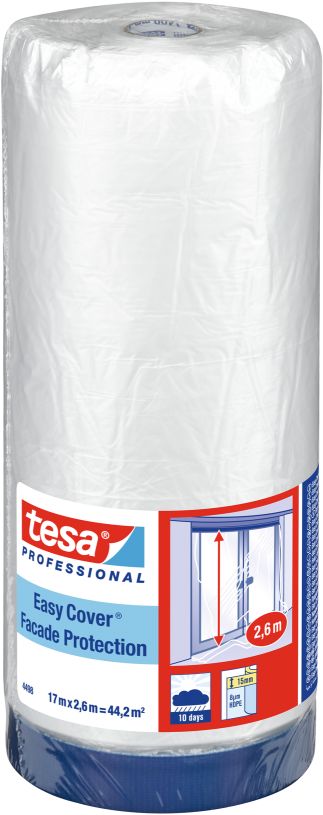 tesa® Easy Cover UV Gewebe Basic, Kombination aus Putzband und Abdeckfolie