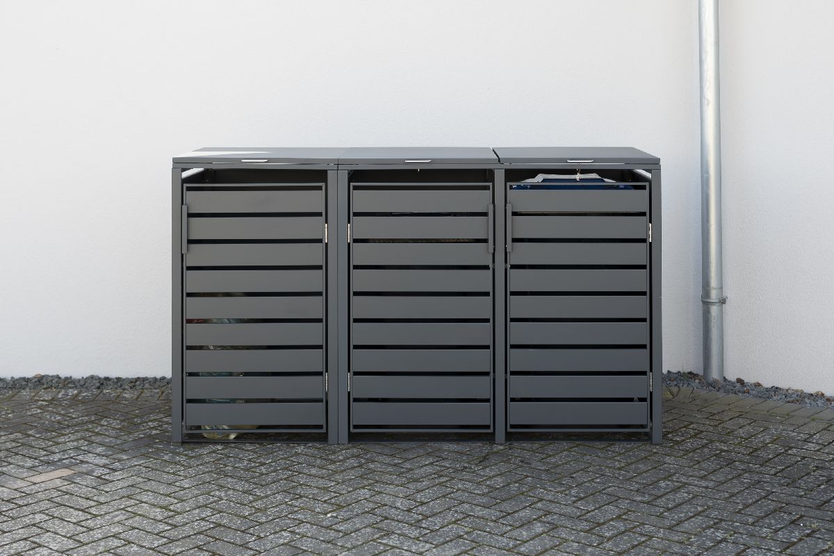 Westmann Mülltonnenbox Kubus | 3x 240 L