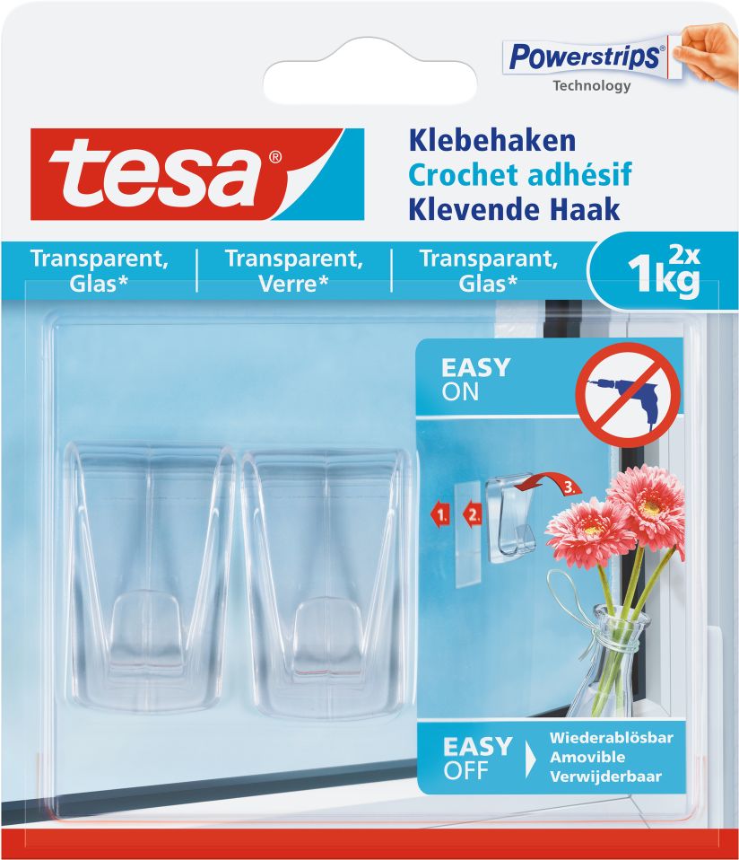 tesa® Klebehaken Glas