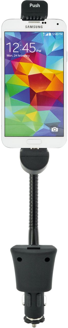 Schwaiger Smartphone-Halterung mit Mirco USB-Anschluss 12 V für