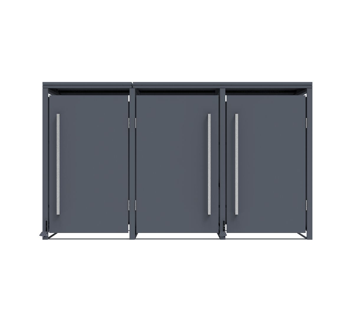 Westmann Mülltonnenbox Pedura 3 | 3x 240L | mit Fußpedal