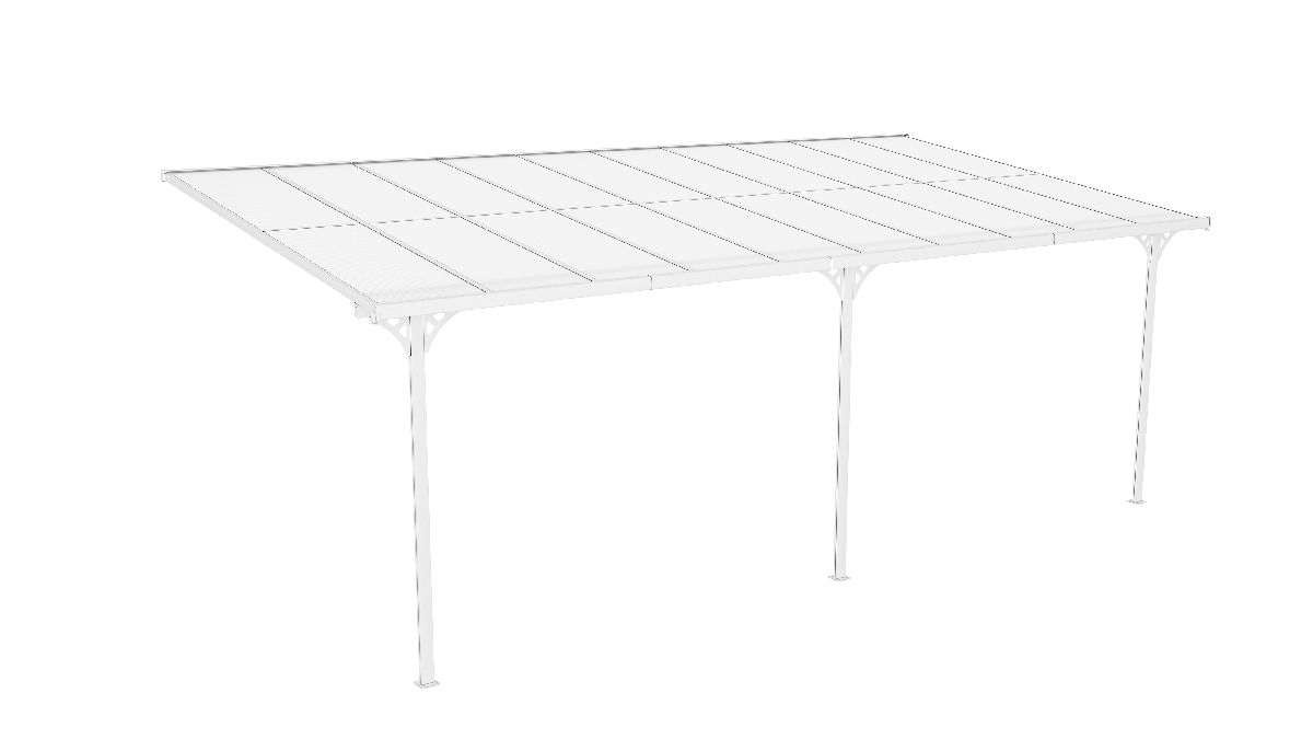 Westmann Terrassenüberdachung Bruce 617 Weiß