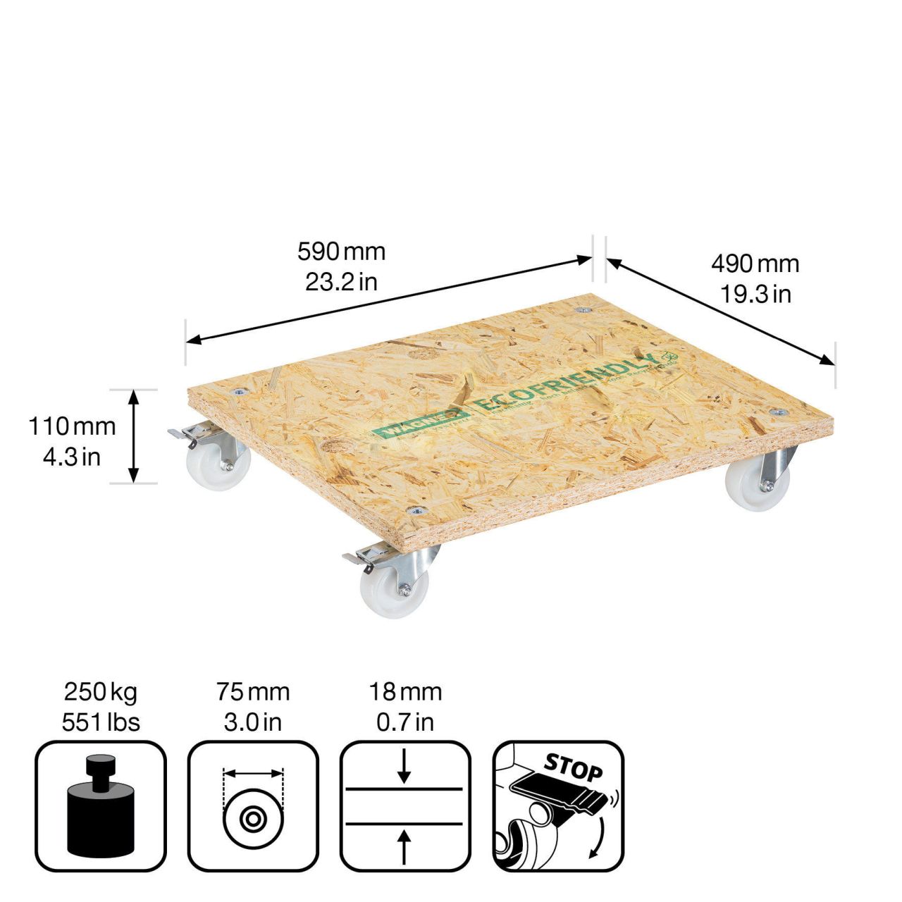WAGNER Transporthilfe OSB, TK 250kg 1354