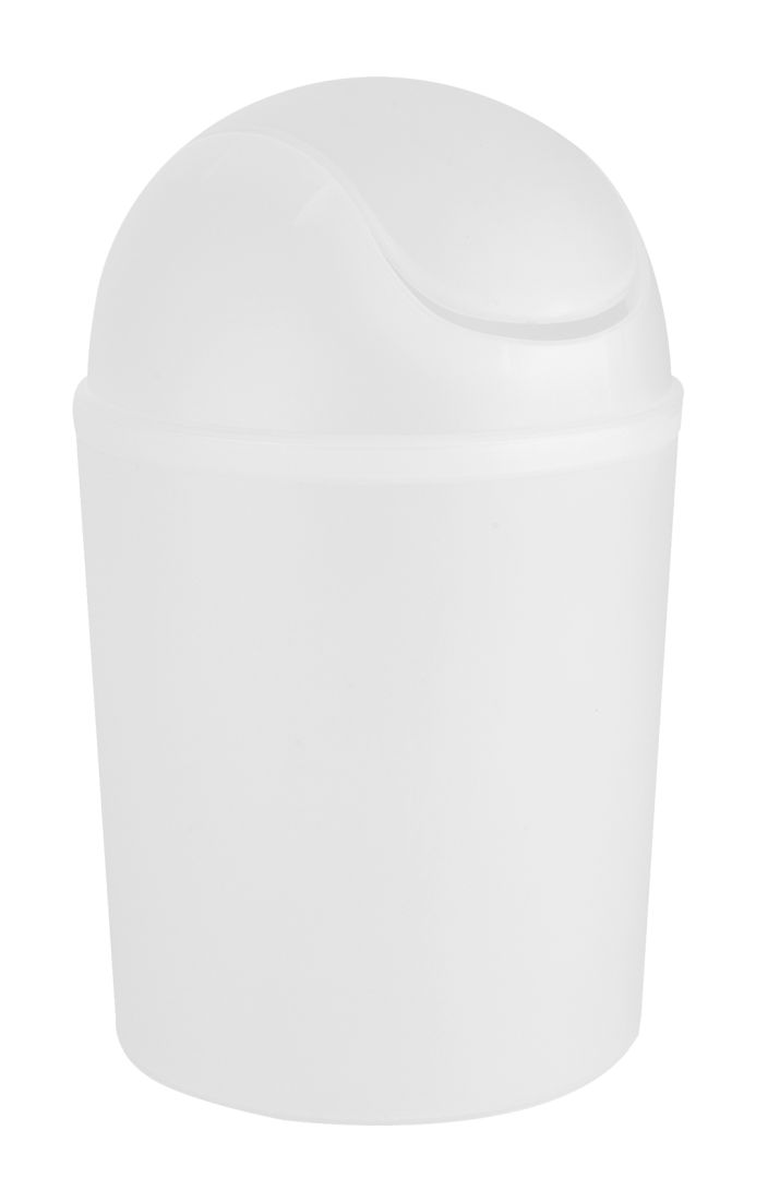 WENKO Arktis Schwingdeckeleimer Weiß 4,5 Liter