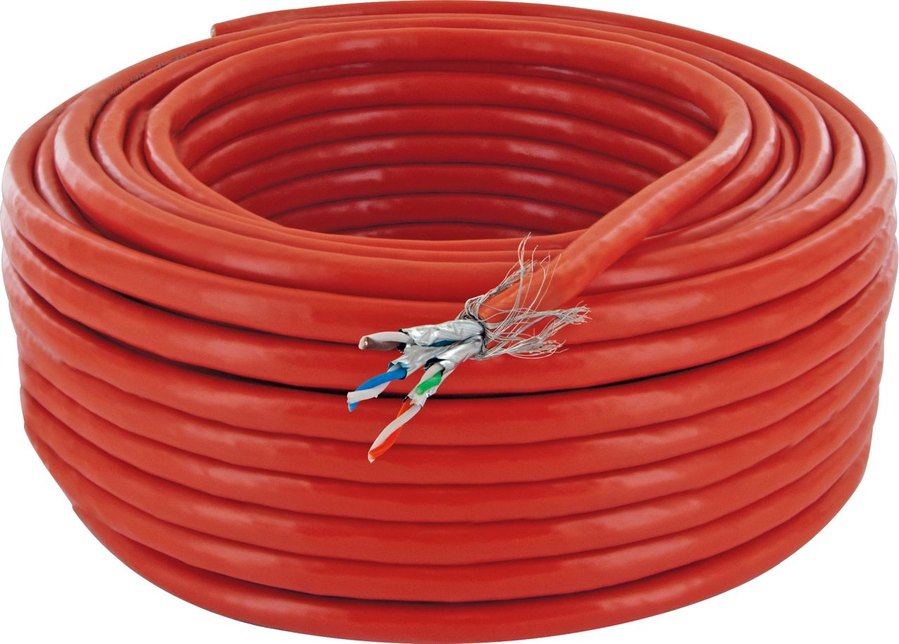 SCHWAIGER CAT 7 Netzwerkkabel (S/FTP), 25 m, Orang