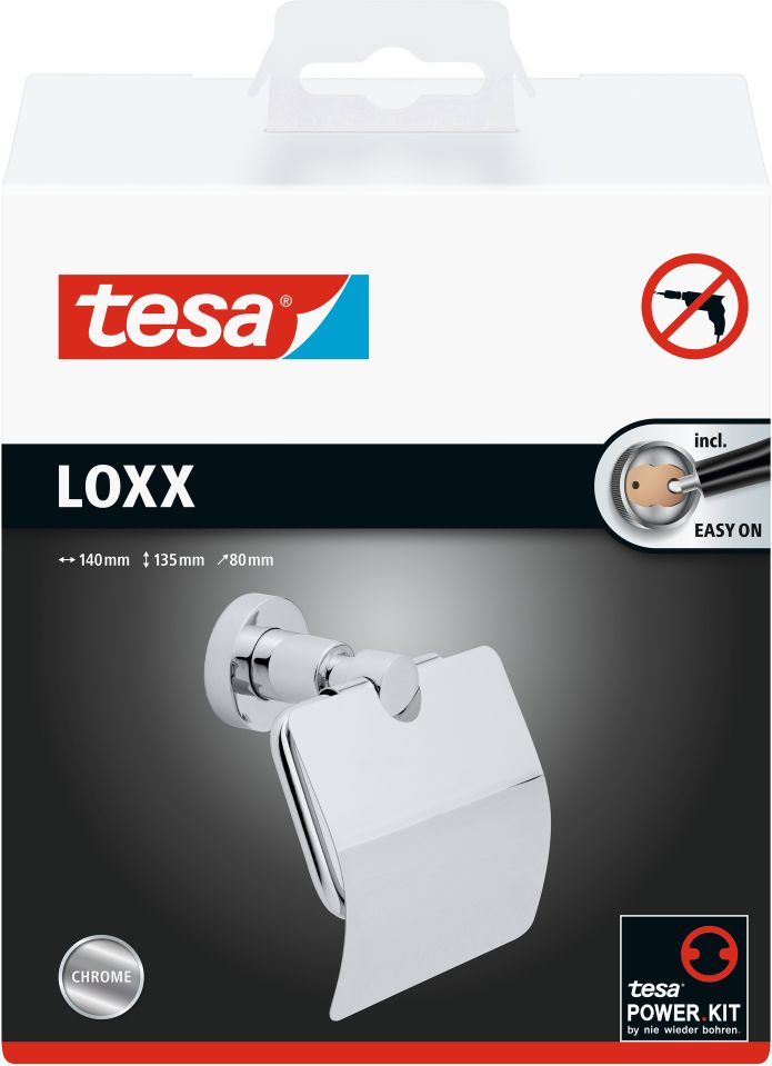 tesa® LOXX WC-Papierrollenhalter mit Deckel