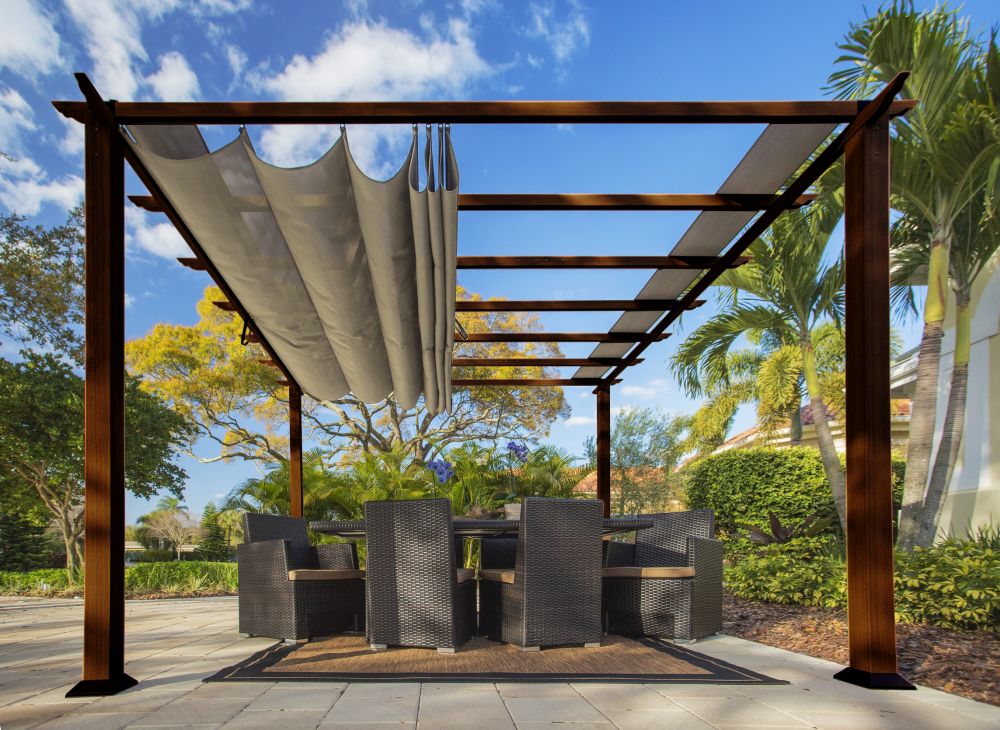 Paragon Outdoor Pavillon Florida 11 x 11, 350 x 350 x 235 cm, Cocoa Braun