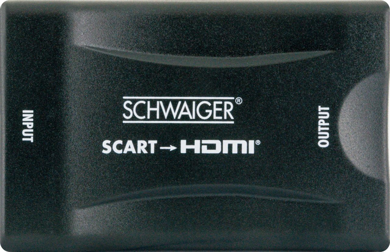 SCHWAIGER SCART-HDMI-Konverter, Schwarz