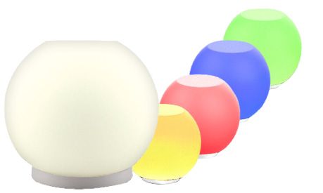 IDV Tischleuchte RGB/W Lightme Kugelform 8W 630lm/827 inkl. Fernbedienung