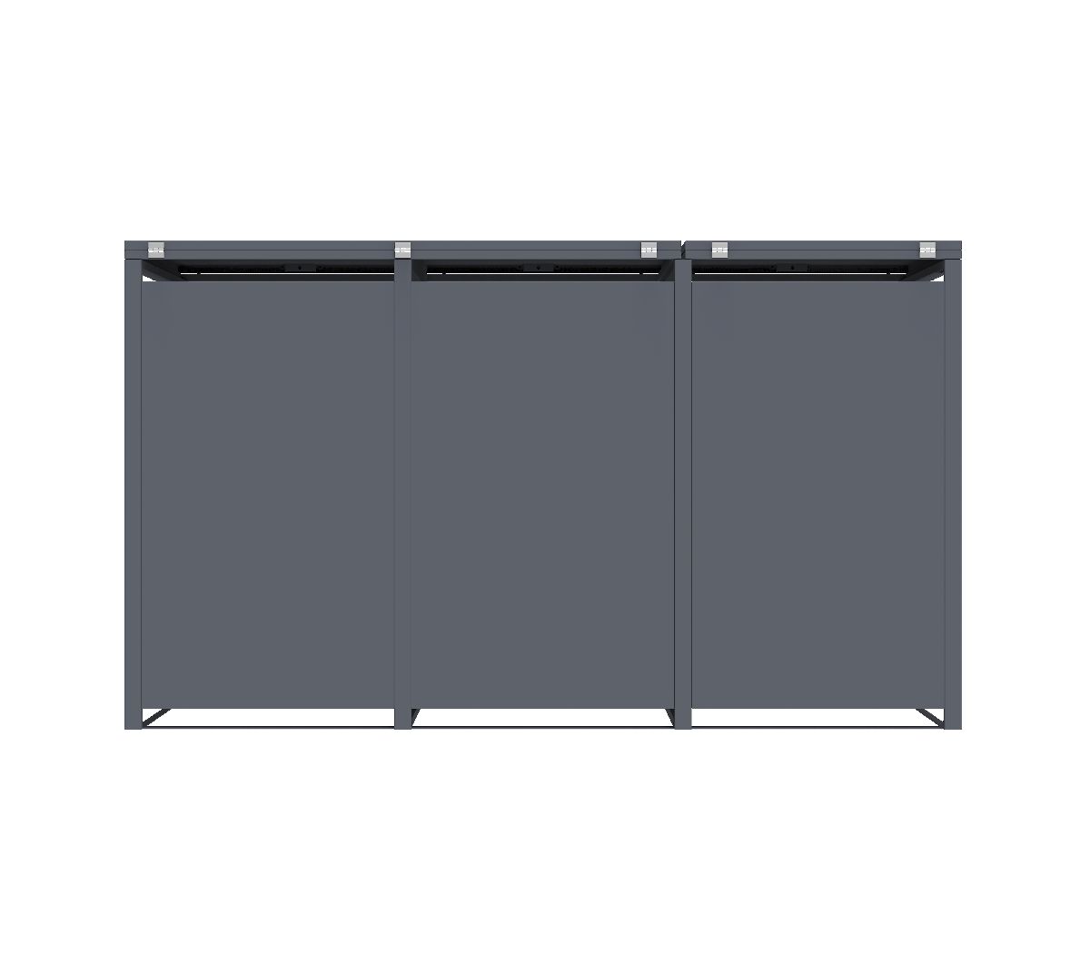 Westmann Mülltonnenbox Pedura 3 | 3x 240L | mit Fußpedal