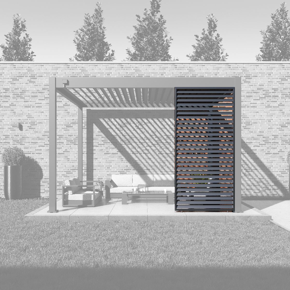 Paragon Outdoor Lamellen Sichtschutz für Pergola Grand Tuscan 12