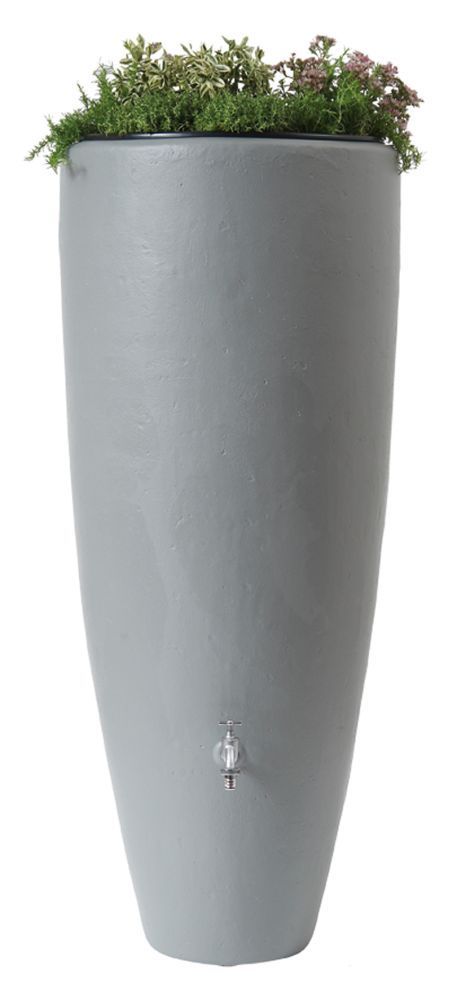 Garantia 2in1 Wasserbehälter 300 L mit Pflanzschale, Zinkgrau