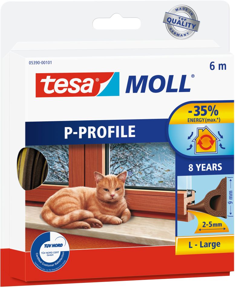 tesamoll® P-Profil für Spalten von 2-5 mm