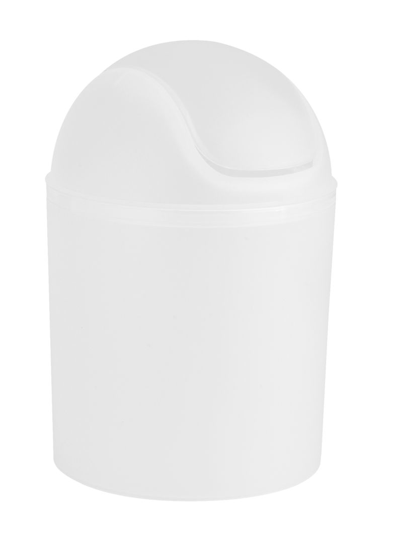 WENKO Arktis Schwingdeckeleimer Weiß 1,5 Liter