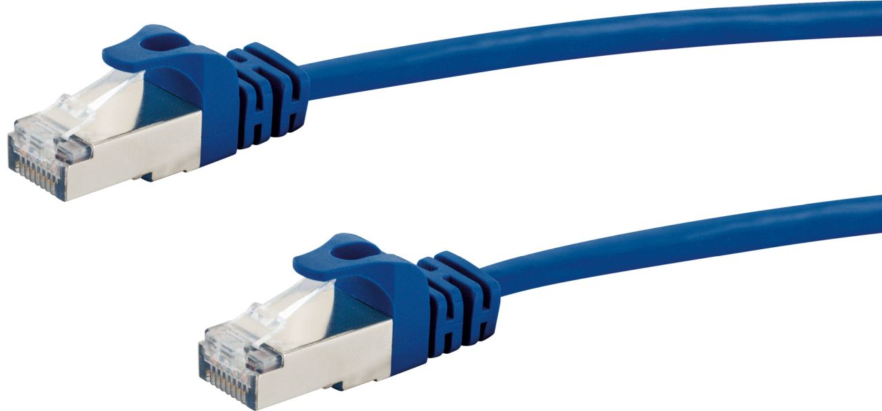 SCHWAIGER CAT 8 Netzwerkkabel (S/FTP), 2 m, Blau