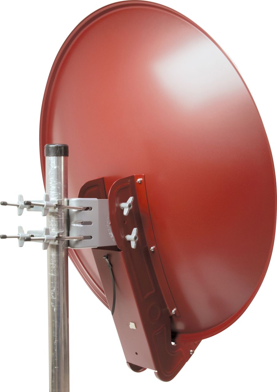 SCHWAIGER Aluminium Offset Antenne (85 cm), Ziegelrot (RAL8012)