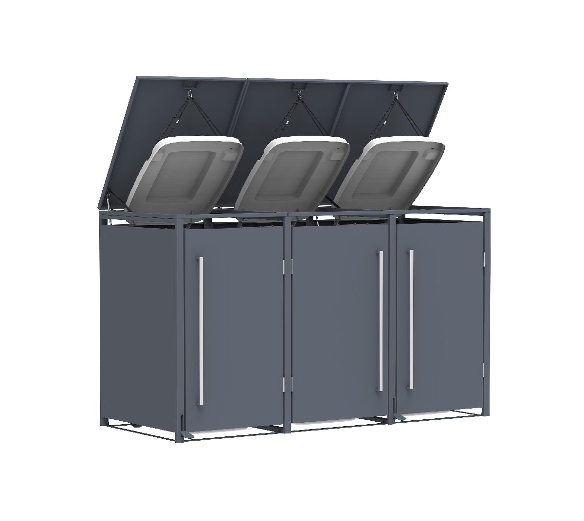 Westmann Mülltonnenbox Pedura 3 | 3x 240L | mit Fußpedal