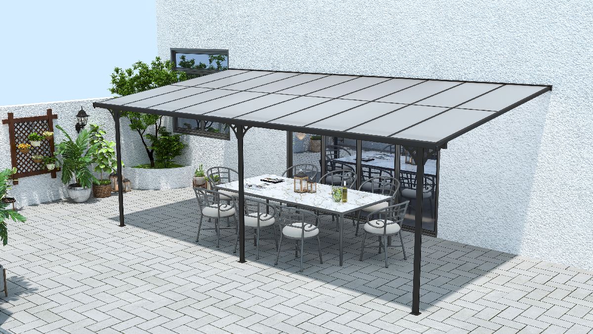 Westmann Terrassenüberdachung Bruce 617 Schwarz